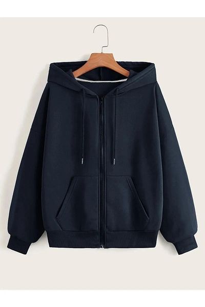 DAXİS Sportwear Company Hanorac oversize cu glugă cu fermoar