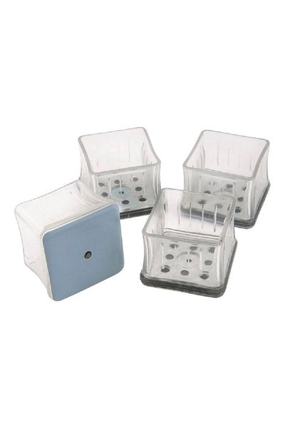 Magic Sliders Square Shape Rubber Felt Pad Set Clear