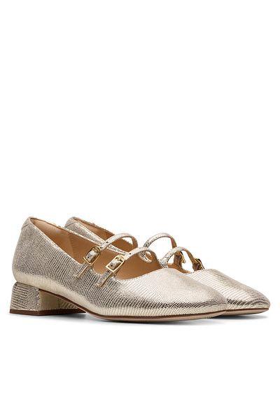 CLARKS Pantofi sport damă aurii CLARKS-26181312 P14 CHAMPAGNE INT