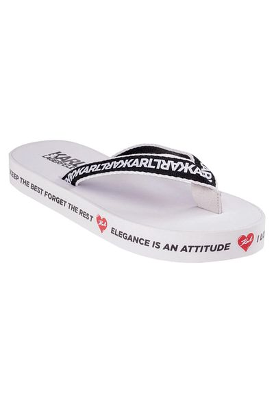 Karl Lagerfeld KOSTA Karnimal white and black slippers L