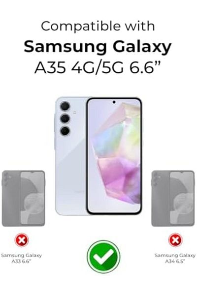 Glassology جراب شفاف لهاتف Samsung Galaxy A35، غطاء حماية مقاوم للصدمات، غير قابل للاصفرار