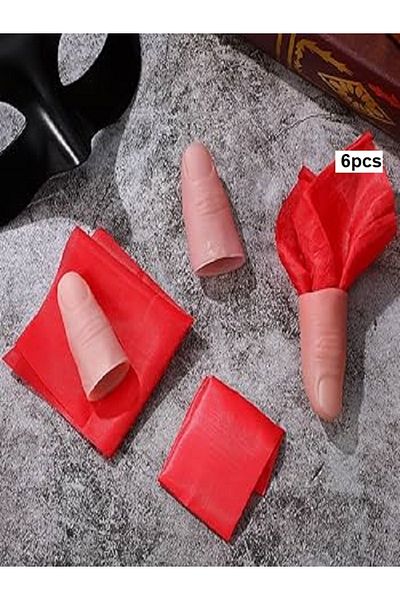 Generic 6 Sets of Finger Magic Tricks, Silk Fake Thumb Tip