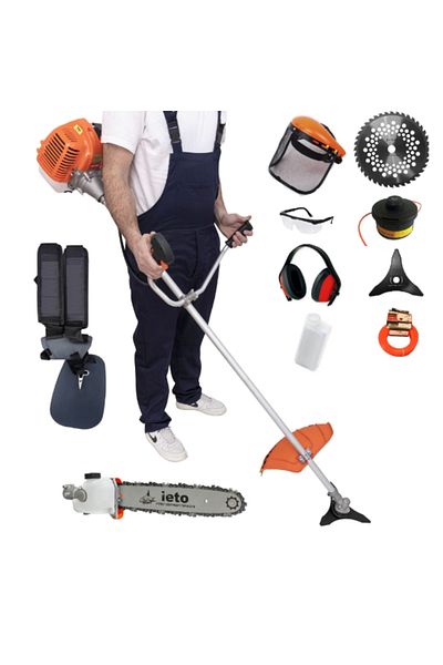 COBI SMART® PANDORA 5* brushcutter package, 5HP, 10,000rpm, 8 accessories, includes chainsaw head - COBI SMART®