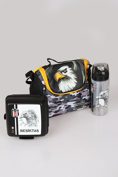Beşiktaş New Season Licensed Eagle/Eagle Thermoses Lunch Bag, Crane Lunch Bag and 500 ml Tritan m