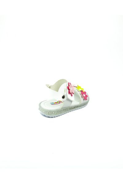 Minican Wendy 62 White Girl's Floral Sandals
