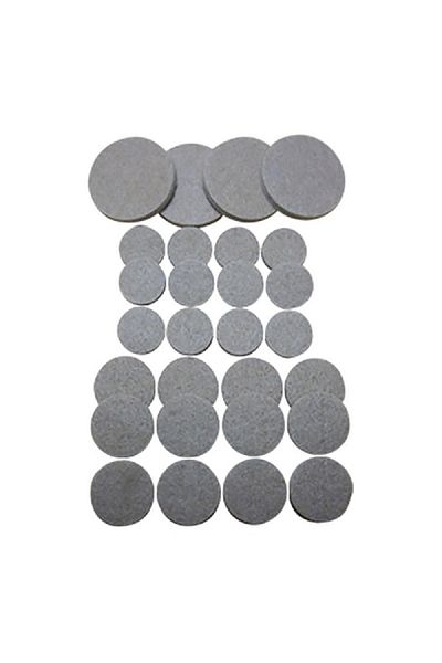 Magic Sliders 36-Piece Assorted Self-Adhesive Heavy Duty Round Felt Pads Oatmeal
