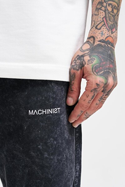 Machinist Ανδρικό πολυτελές βασικό πλενόμενο παντελόνι Jogger Asphalt Spotted