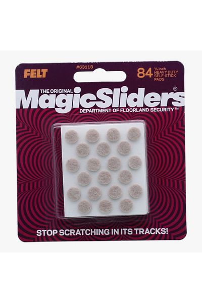 Magic Sliders وسادات لباد دائرية ذاتية اللصق متينة من 84 قطعة بلون الشوفان