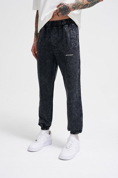 Machinist Men's Relaxed Washed Asphalt Spotted Sweatpants