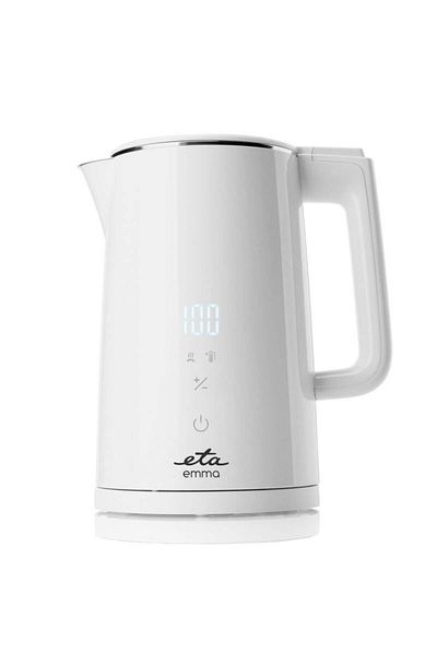 ETA Fierbător electric ETA Emma 5595 90010, 2200 W, 1,5 L, pereți dubli, 40 - 100 °C, afișaj LED, alb