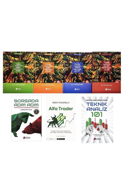 Scala Yayıncılık teknik analiz mi dedin hadi canim sen de( 4 set) + borsada adim adim + alfa trader + teknik analiz