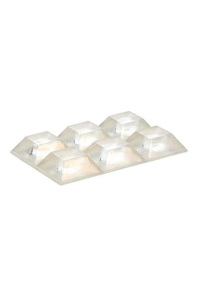 Magic Sliders 6-Piece Self Adhesive Hi-Profile Square Bumpers Clear