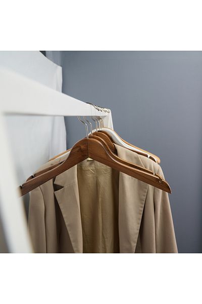 NYN Premium Natural Wooden Hanger Trousers and Shirt Compatible 1 Piece