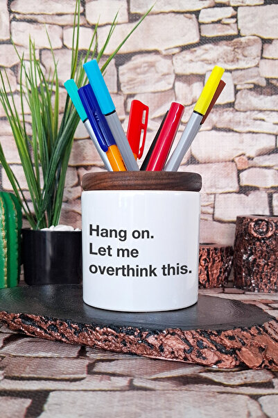 qoeuyl boutique انتظر لي أفكر في هذا منظم سطح المكتب المطبوع من السيراميك