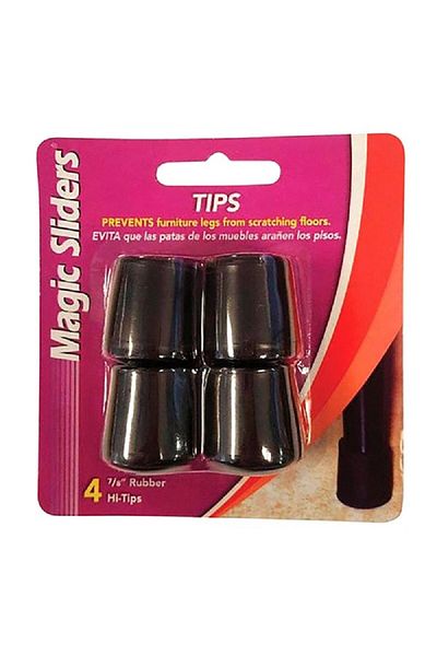 Magic Sliders 4-Piece Durable Furniture Leg Rubber Tips – Black