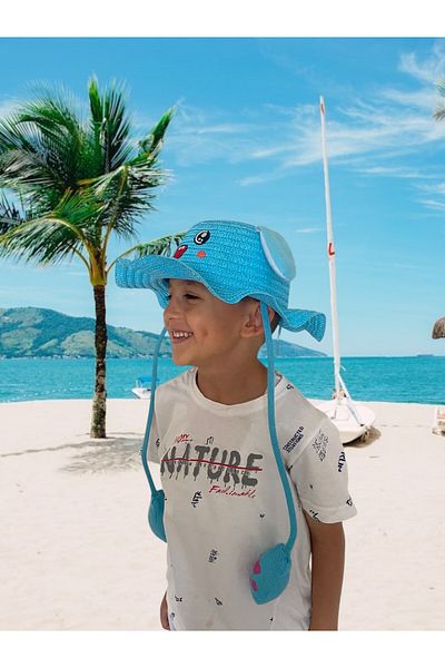 loute Straw Summer and Beach Hat with Ear Play for Boys and Girls