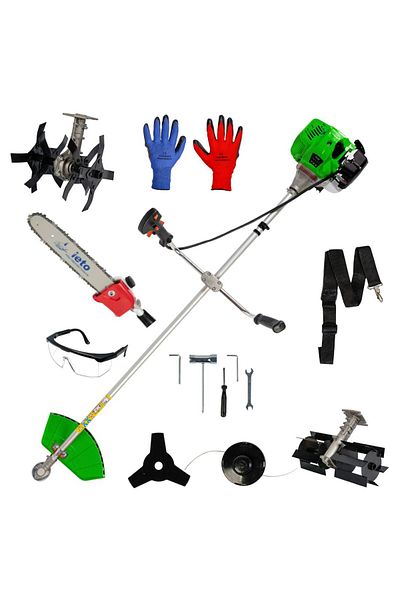 COBI SMART® GREEN 2-stroke petrol brushcutter package, 3.8 kW, 0.6 liters/hour, accessories included - COBI SMART®