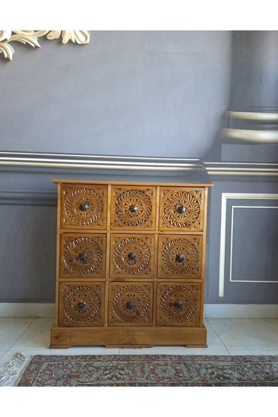 ABANOZ 9 çekmeceli dolap