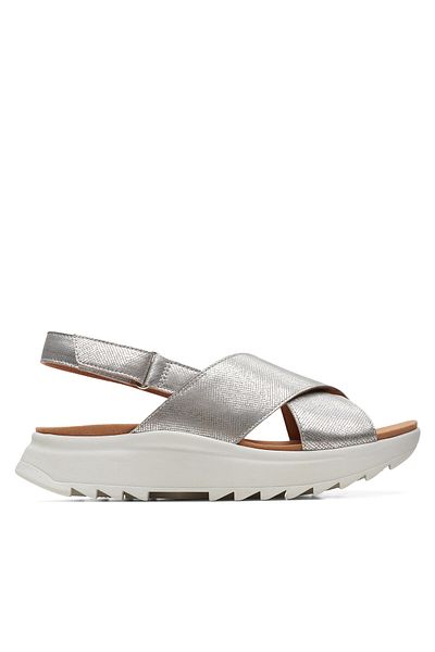 CLARKS Sandale damă argintii CLARKS-26171951 ARGINTIU METALIC