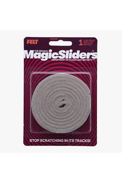 Magic Sliders لفافة لباد ذاتية اللصق شديدة التحمل باللون البيج