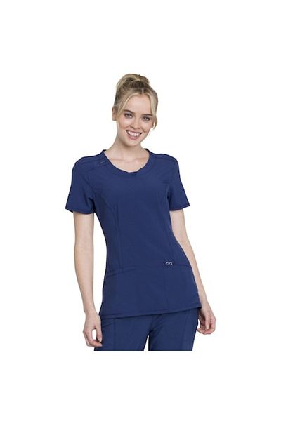 INFINITY Halat Medical Infinity cu guler rotund, bleumarin, Marimea M