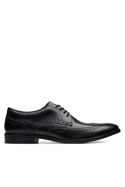CLARKS Men's Half-boots black CLARKS-26178490 318 BLACK LEATHER