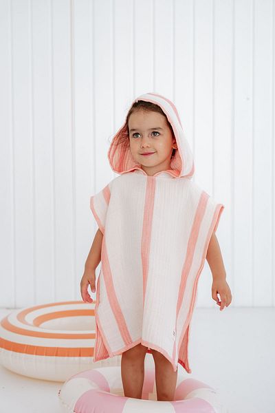 Tuğba Kuğu 4 Layer Muslin Poncho - Line Series
