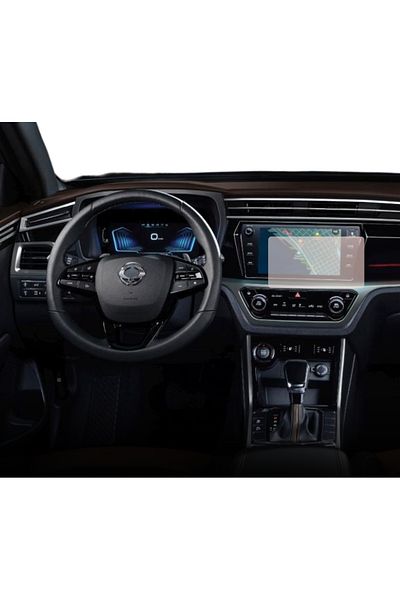 Ssangyong Kyron Duragon navigation display protection film, for Ssangyong Korando 2019+, matte, installation kit