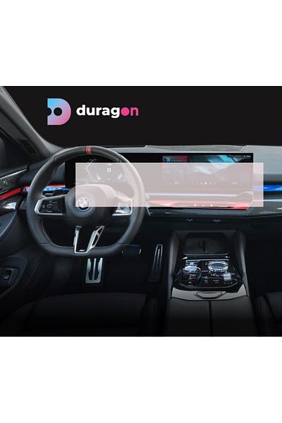 BMW Navigation Screen Protector BMW i5 2023+, Duragon, Transparent silicone, Anti-scratch, installation kit