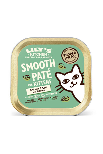 Lily's Kitchen Chicken Cod & Salmon Paté Kitten Wet Food (85G) Pack Of 6