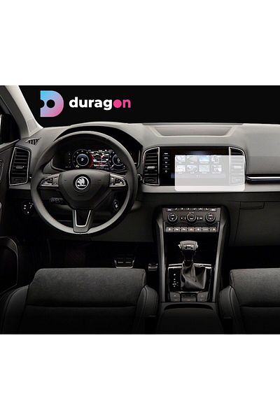 Skoda Navigation Display Protection Film, Duragon, Skoda Karoq 2021+ Duragon, Matte silicone, Installation kit