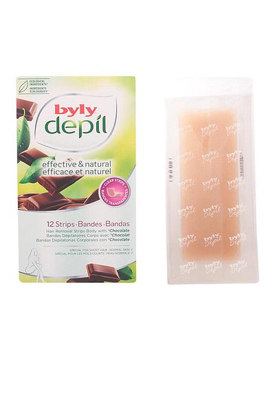 Byly Set Benzi Depilatoare Pentru Corp Cu Extract De Ciocolata Depil 12 Buc