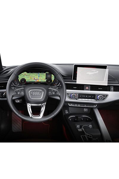 UNIVERSAL CAR Navigation Protection Film Audi A4 2018-2019, Duragon, Matte silicone, installation kit