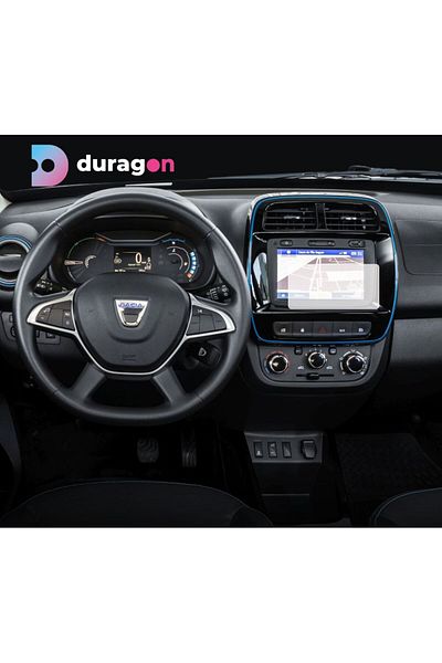 Dacia Navigation Protection Film Dacia Spring Electric 2021-2024, Duragon, silicone, installation kit