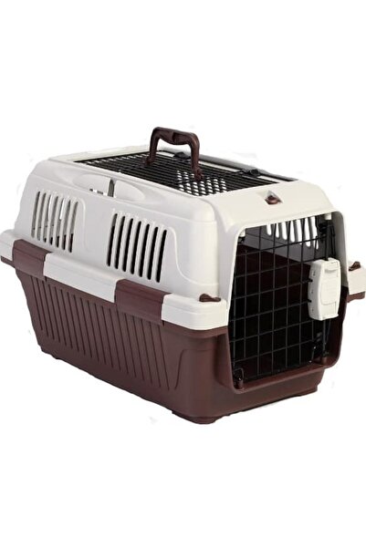 NUTRAPET حاملة الكلاب والقطط ذات غطاء شبكي مفتوح، صندوق أحمر داكن، الطول 50 س...