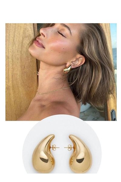 stainless steell Vip Gold Color No Tarnish No Fade Drop Model Steel Earrings