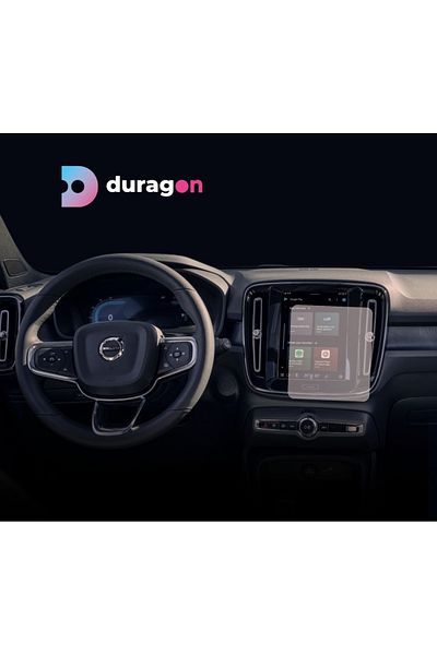 Volvo Duragon navigation and dashboard clock protection film, for Volvo XC40 Recharge 2022+, matte, kit