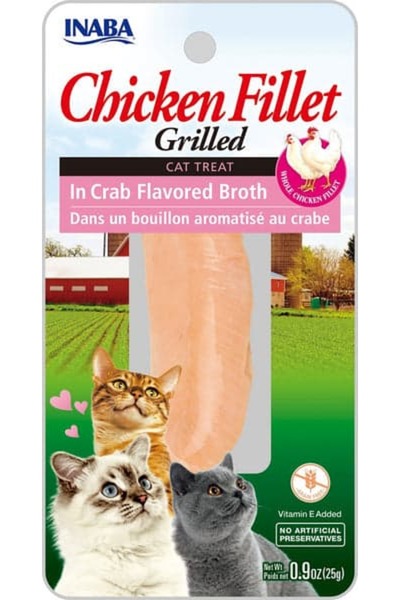 Inaba دجاج في مرق السلطعون 25 جرام عبوة من 6 قطع