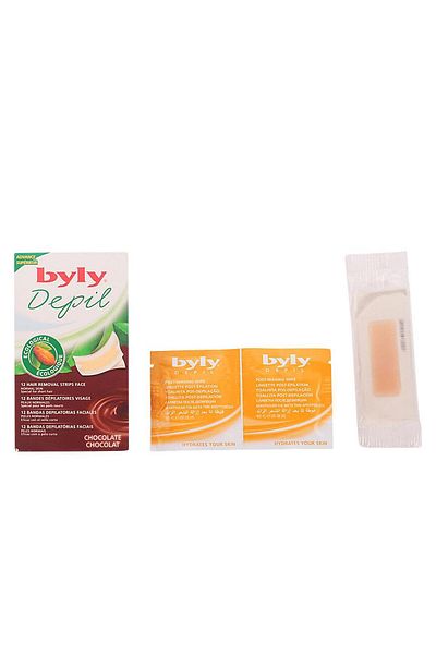 Byly Set of depilatory strips for skin with chocolate extract byly DEPIL 12 pcs
