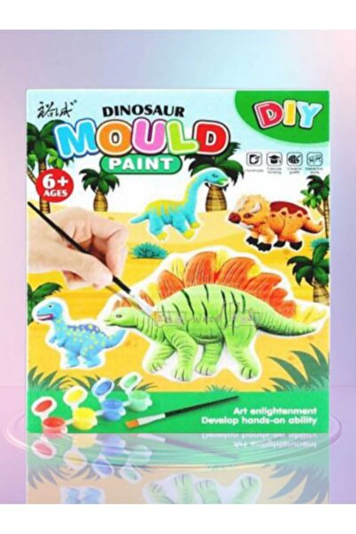 OEM Set creativ de pictura si modelaj , Model Dinozauri, Multicolor , 5+