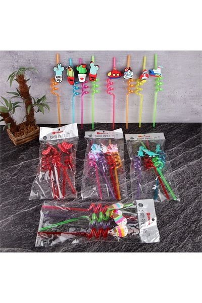 Tohana Plastic Cute Straws (Piece of 4)