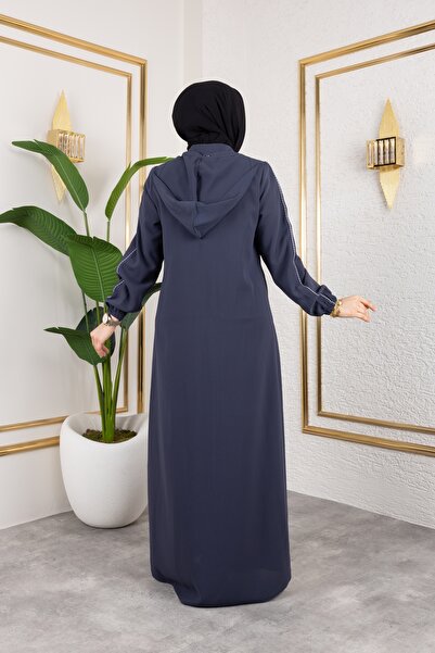 Nevayla Moda Λεπτομερές μεταλλικό αξεσουάρ με ρίγες Ferace / Anthracite - F0144