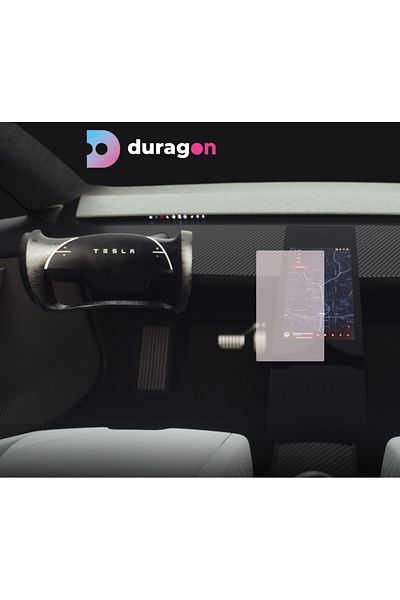 TESLA Navigation Screen Protector Tesla Roadster 2018+, Duragon, Matte silicone, installation kit