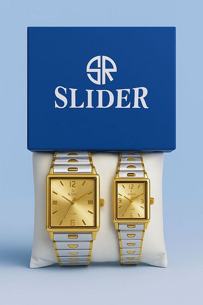 essentialneedsforall SLIDER HIS & HERS NON-TARNISH STAINLESS STEEL WATCH