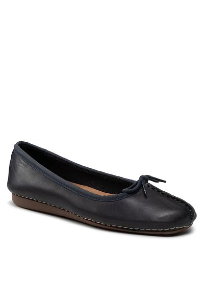 CLARKS Balerini pentru femei, albastru, cu model gheață și pistrui