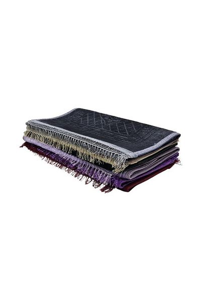 smart home Set of 4 luxurious prayer rugs lined with soft microfiber fabric with a silky touch - size 120 x 80 cm