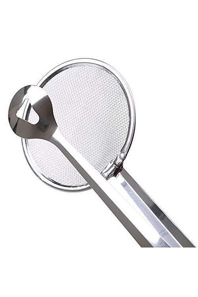 wei inox Kitchen tongs, with sieve, stainless steel, 29x10 cm