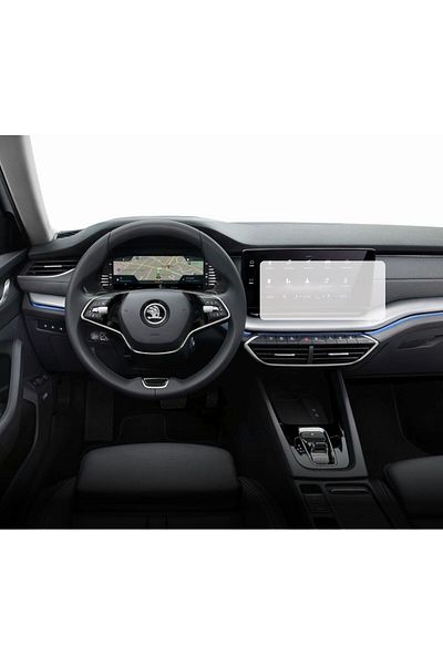 Skoda Navigation Protection Film Skoda Octavia 2019-2024, Duragon, Matte silicone, installation kit