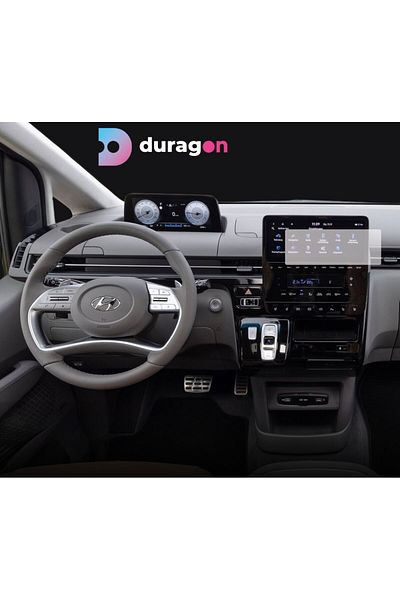 Hyundai Navigation Protection Film Hyundai Staria 2021+, Duragon, silicone, installation kit