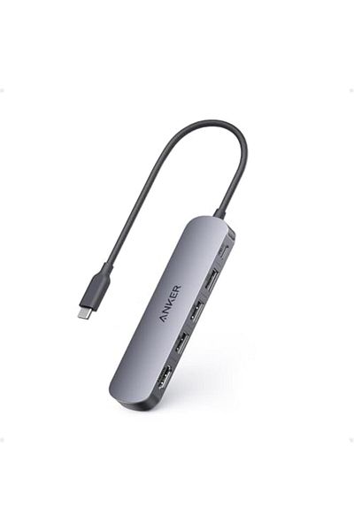 Anker USB-C Hub (5-in-1) with 4K HDMI at 30Hz, Maximum 100W Power Delivery, USB-C and USB-A Data Por
